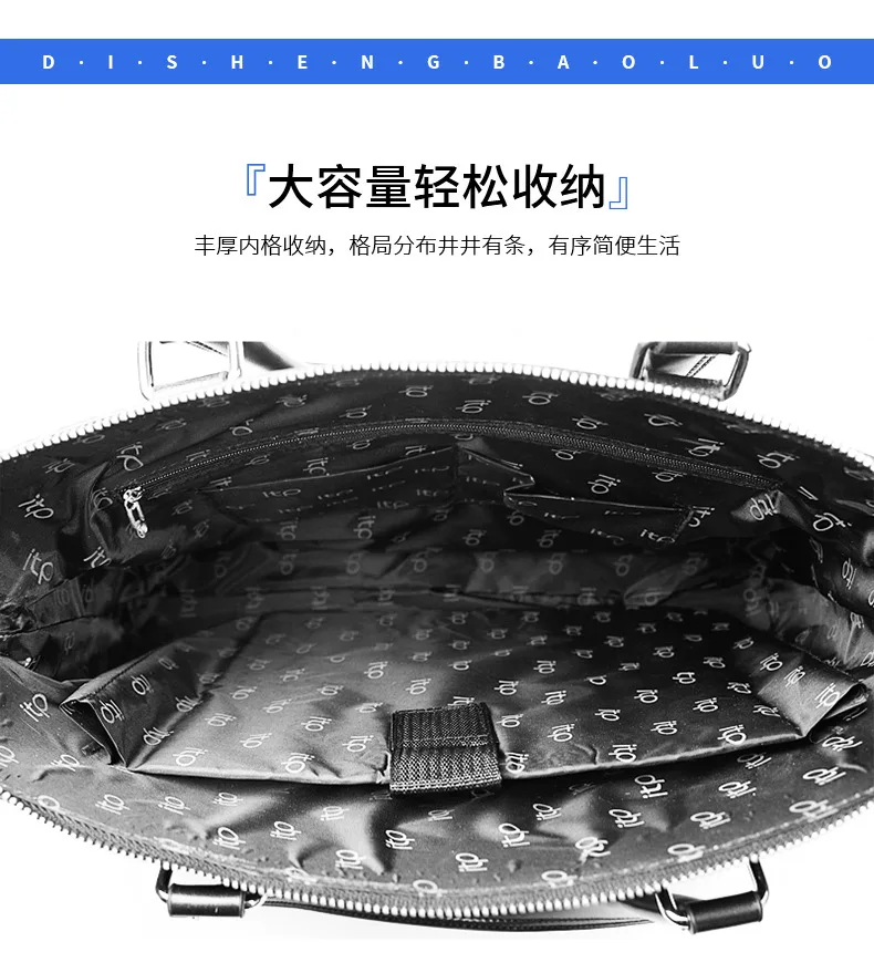 Le noir - Mallette de luxe en cuir 100% v?�ritable pour hommes, sac ?� bandouli?�re, sacoche 