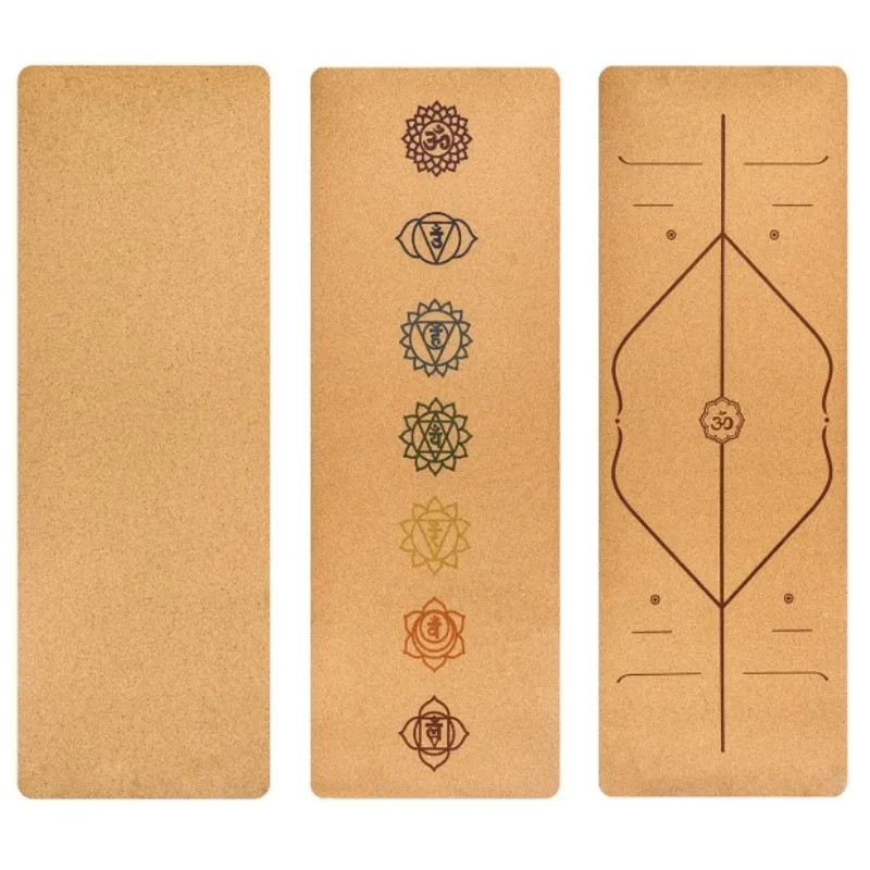 5MM 183*68CM Cork Natural Rubber Yoga Mat Fitness Cushion For Women Men Pilates Gymnastics Pad Exercise Sport Mat