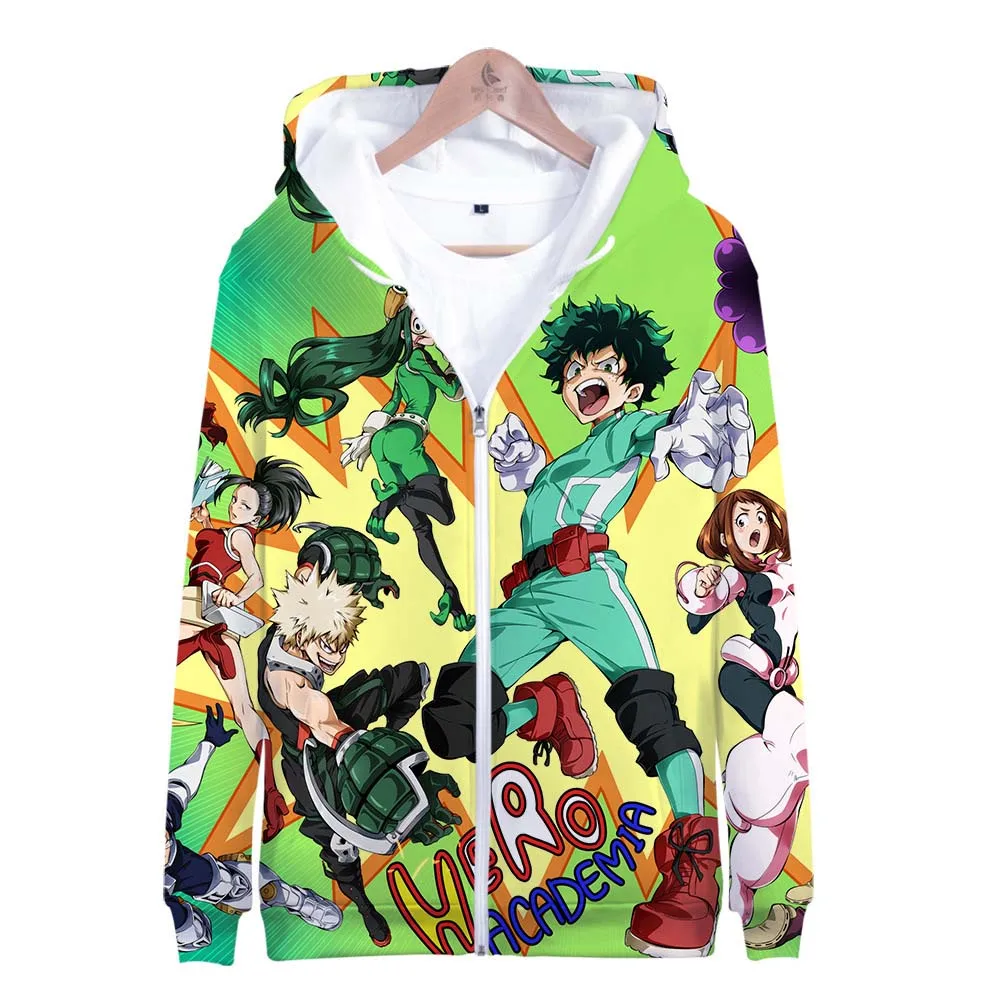 

Anime Boku no Hero Academia Hoodie My Hero Academy Hooded Jacket Coat Sweatshirt Midoriya Izuku Deku