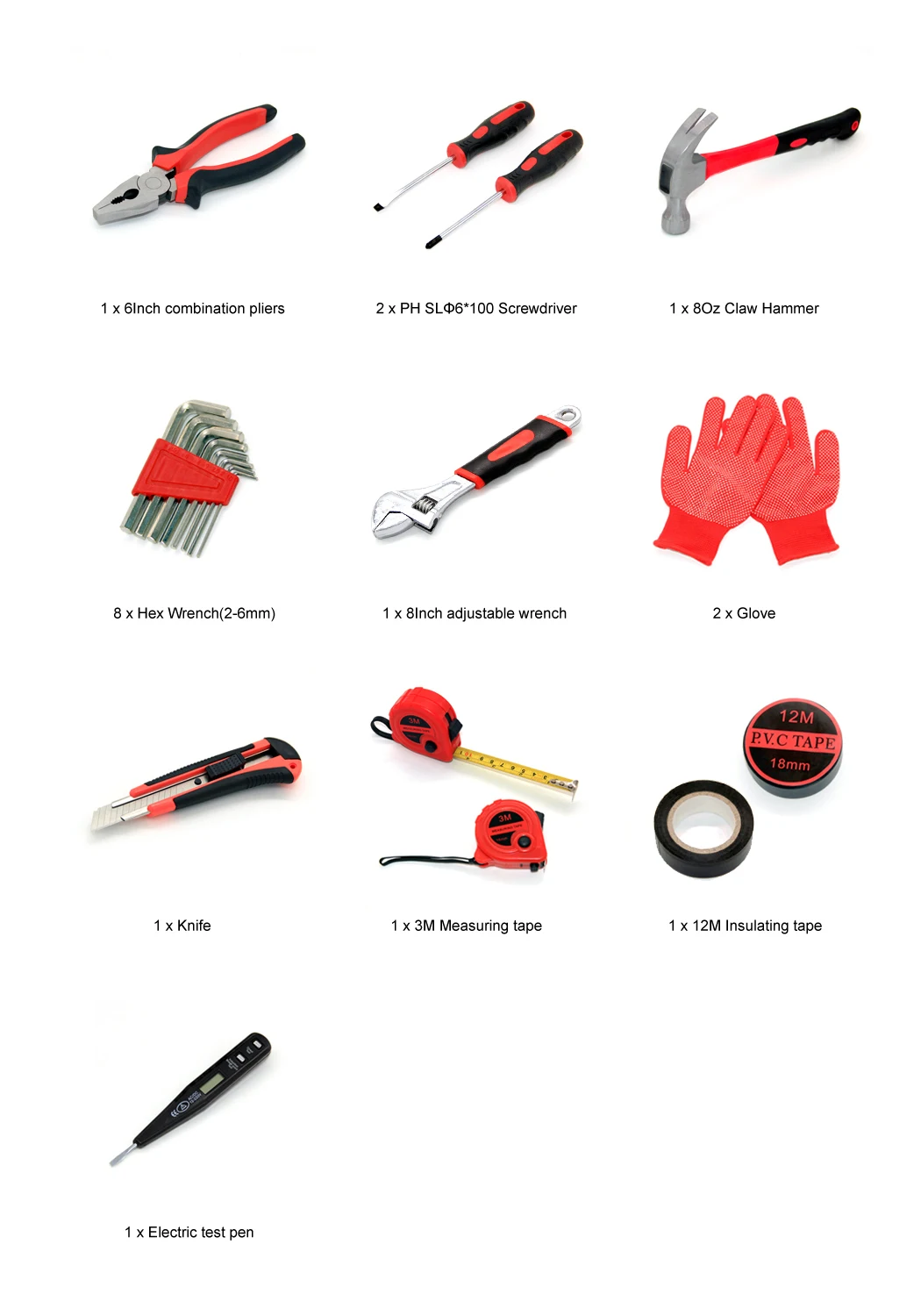 Набор ручных инструментов BOLTHO Отвертка Нож-молоток ящик для инструментов хранение-чехол для ремонта-комплект из пластика