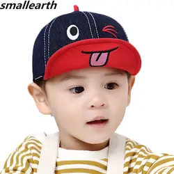 2019 Детские шапки с мультяшным принтом, милая хлопковая джинсовая детская бейсболка, летняя кепка для девочек и мальчиков с мягкими полями