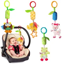 Playpen Baby Hanging Toys Stroller Rattles Plush Dolls Infant Carrier Accessories Wind Chime for Newborn Sensory Develop B0671