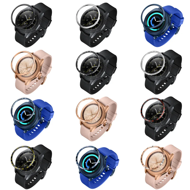

Bezel Ring Adhesive Cover Anti Scratch Stainless Steel Protection for Samsung Galaxy Watch 42MM HJ55