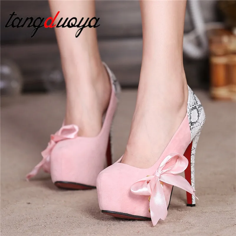 pink ribbon heels