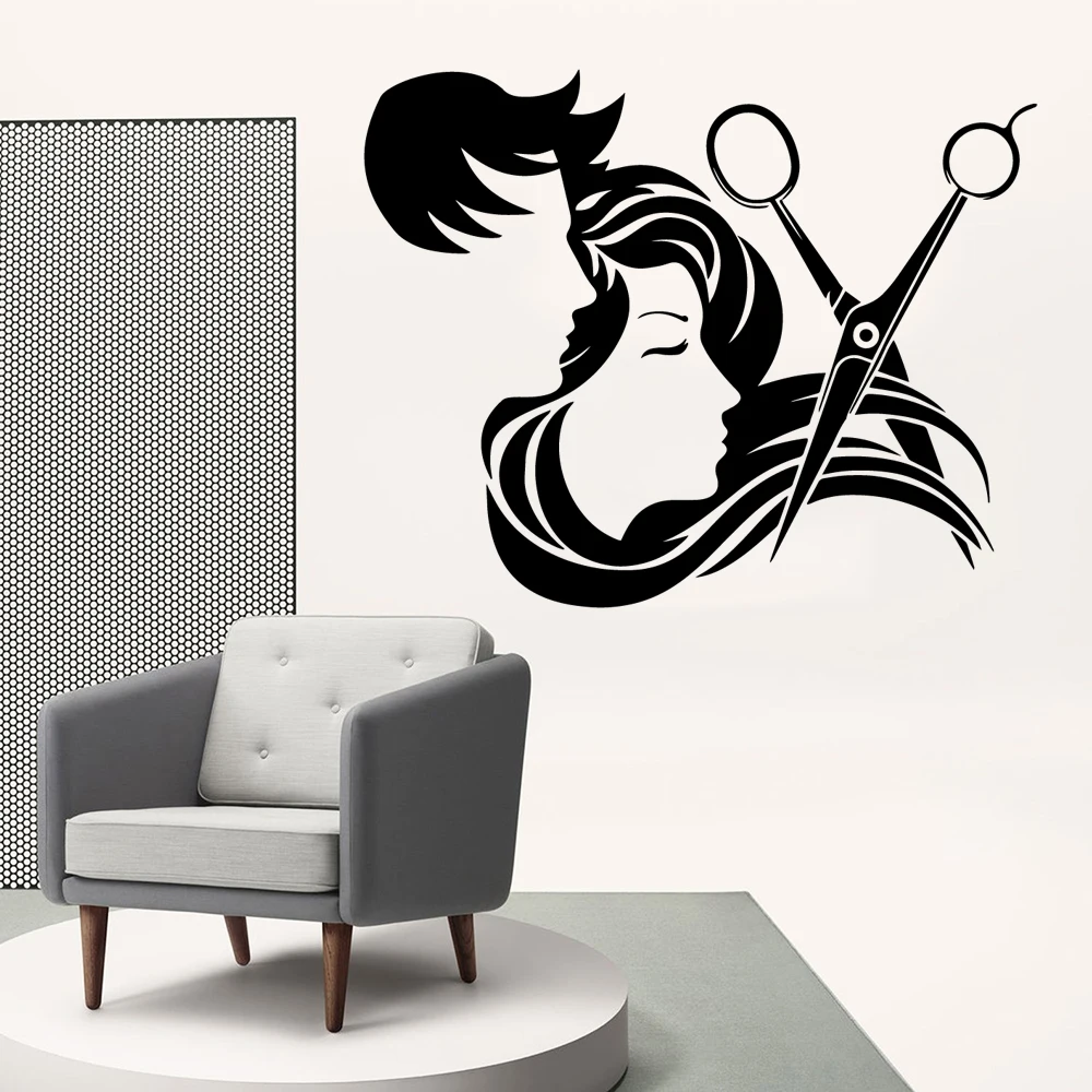 Funny Barber Shop Room Decor Removable Vinyl Mural Poster For Hairdresser Decals Commercial Vinyl Mural Decal vinilo pared Funny Barber Shop Room Decor Removable Vinyl Mural Poster For Hairdresser Decals Commercial Vinyl Mural Decal vinilo pared