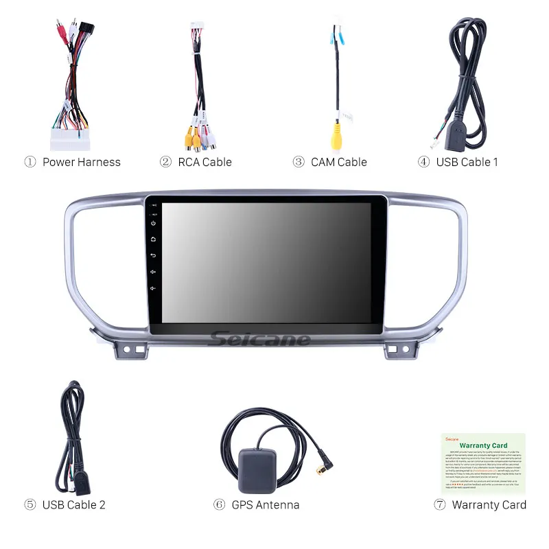 Perfect Seicane 2din 9 inch GPS Navi Radio Android 8.1 for Kia Sportage R 2018-2019 with Bluetooth HD Touchscreen USB support Carplay 3