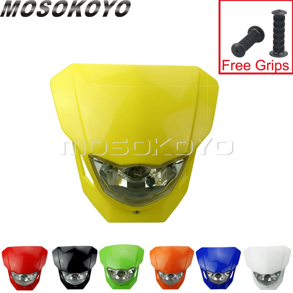 Dirt Bike Dual Sport Motorcycle Headlight Headlamp For SUZUKI RM 125 250 DRZ400 