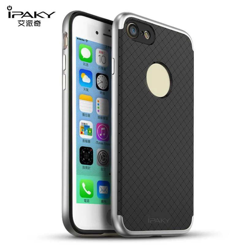 

For iPhone 7 case Original Ipaky Luxury Silicone Case Back Cover TPU+PC Frame for iPhone 7 Plus case Cover for iphone 7 cases