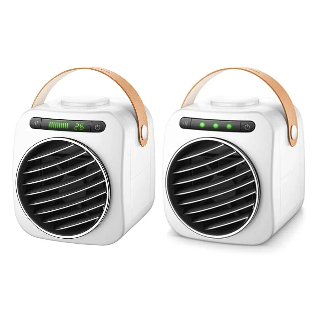 

USB Air Cooler Mini Portable Digital Display Air Conditioner With Handle Fan Water Cooling Fan Noiseless Evaporative Air Humidif