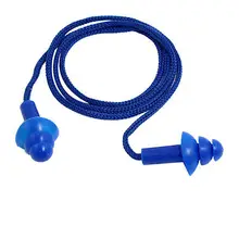 Синий мягкий силиконовый строка уха Вилки для плавания спальный