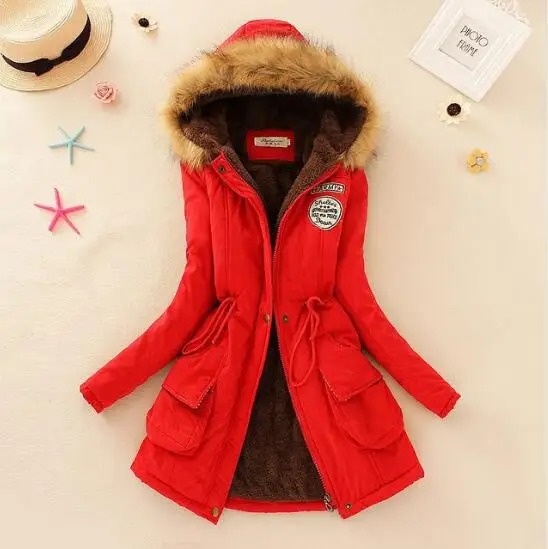 

New Long Parkas Female Womens Winter Jacket Coat Thick Cotton Warm Jacket Womens Outwear Parkas Plus Size Fur Coat 2019