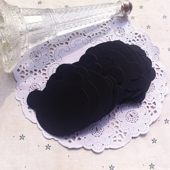 

200pcs Black Bear Paper Mark Paper Tags Hang 6x6cm Pricing Label Party Wedding Gift Favors Candy Boxes Tag Card H0364