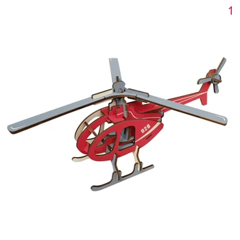 

3D DIY Assembly Plane Model Kit Jigsaw Puzzle Handmade Woodcraft Educational Toy for Kids YH-17
