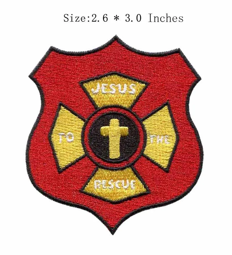 

JESUS badge embroidery patch 2.6"wide alaska/albania/alemania