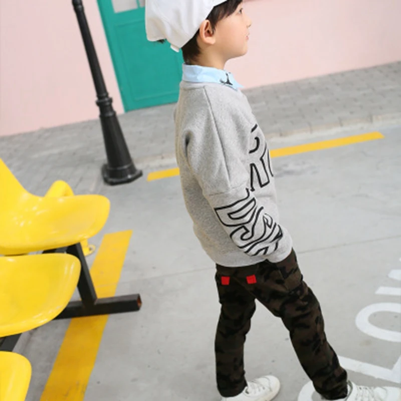 Baby Boys and childrens jeans Pants clothes In the winter Red camouflage Plus sweat pants kids jeans Clothing (16)