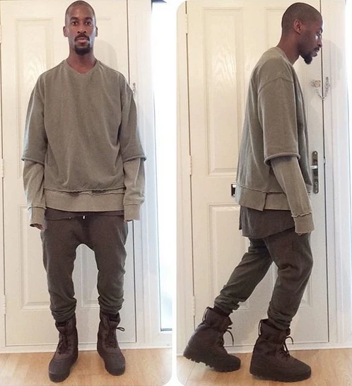 Yeezy Season Kanye West Justin Bieber Men Hallf Sleeve Oversized Hoodie One  Set Two Pcs Size M-XL - AliExpress