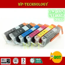 6 cor compatível cartuchos de tinta terno para PGI350 CLI351 terno para Canon 5530 6330 6530 7130 iP7230 MG5430 MX923 IX6830 IP8730