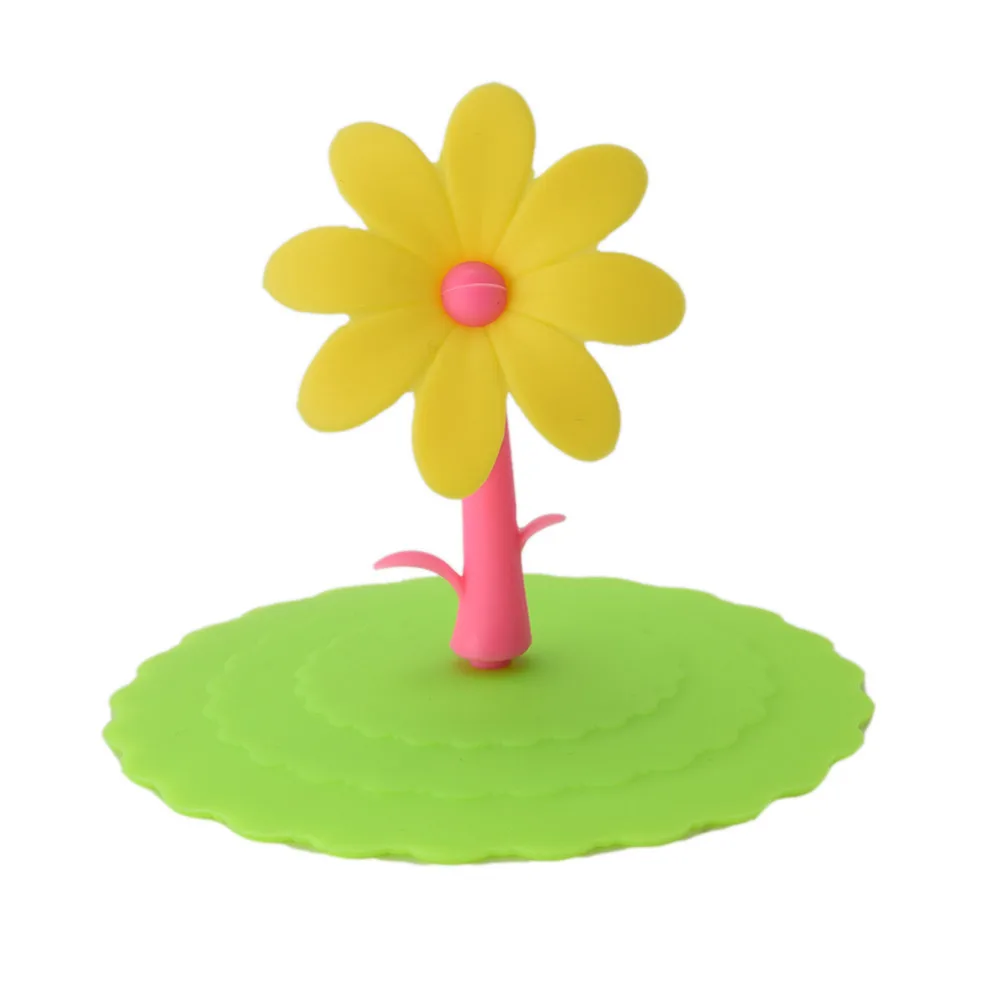 Новинка милый модный креативный силиконовый чехол в форме подсолнуха для чашек