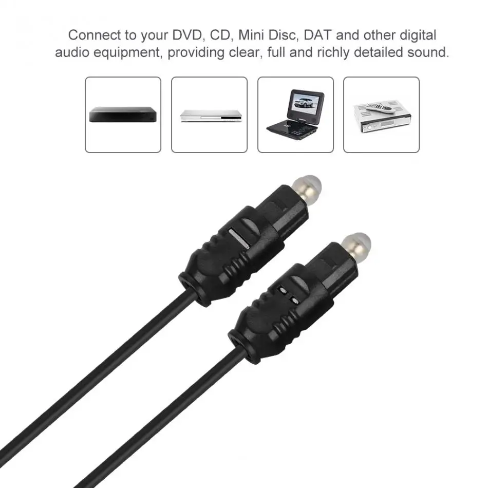 OD2.2mm 1 м/2 м/3 м цифровой волоконно-оптический аудио кабель для кабели Toslink MD DVD