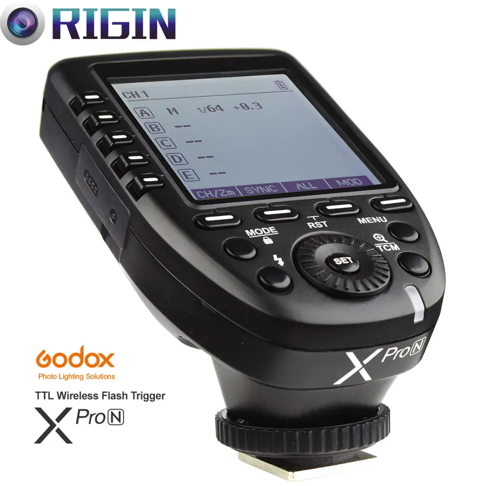 

In the Stock New Arrival Godox i-TTL II 2.4G Wireless X system High-speed with Big LCD Screen Transmitter Xpro-N For Nikon