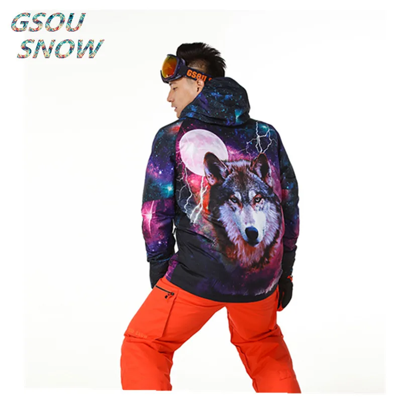 Gsou 10 كيلو الملابس يندبروف ماء الرجل الدافئة ملابس رياضية الترفيه ركوب التزلج على الجليد رشاقته الحرارية