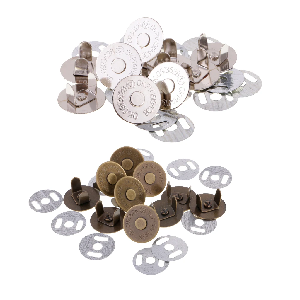 20 Sets Button Clasp Snaps for Sewing Craft Purse Bags Clothes