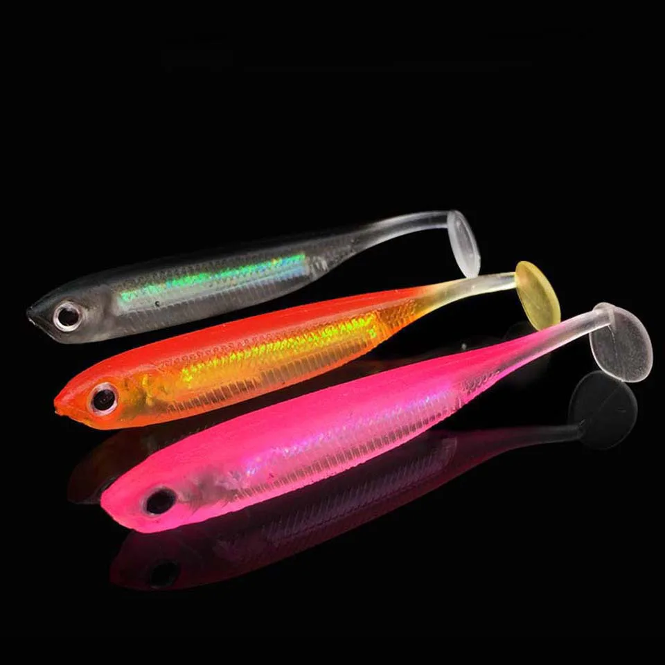 

6PCS/Lot 2.2g/75mm Soft Lure for Fishing Shad Fishing Worm Swimbaits Jig Head Soft Lure Fly Fishing Bait