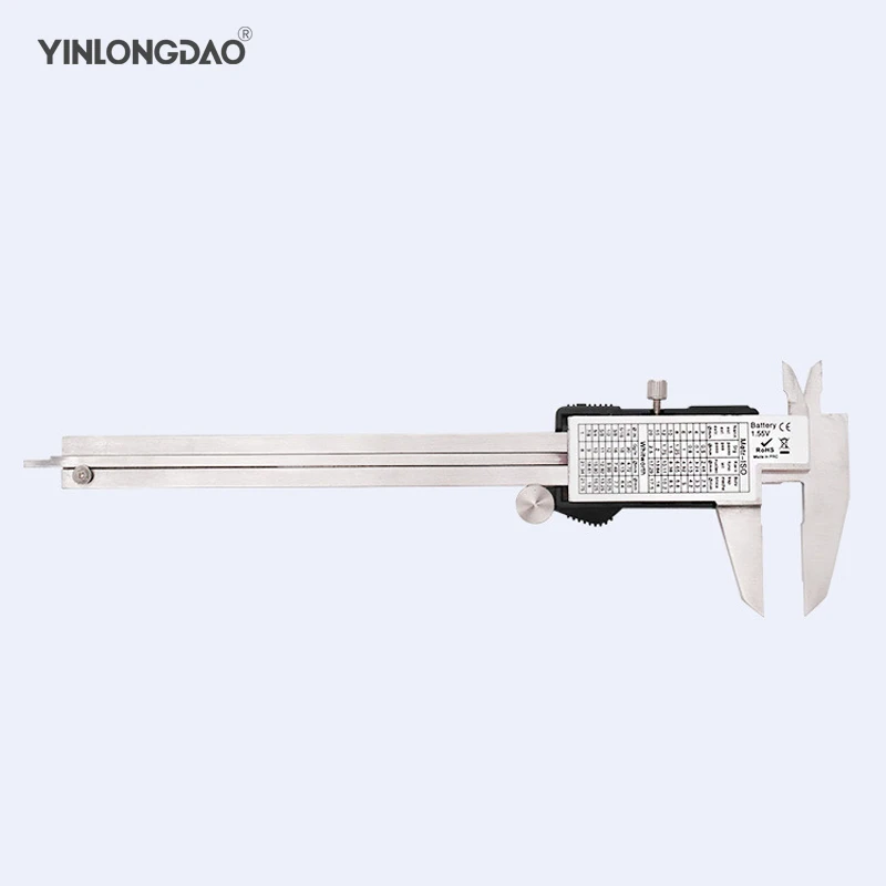 YINLONGDAO Металл 6 дюймов 150 мм Цифровой Штангенциркуль с нониусом, микрометр датчик Широкоэкранный Электронный точного измерения набор ручных инструментов