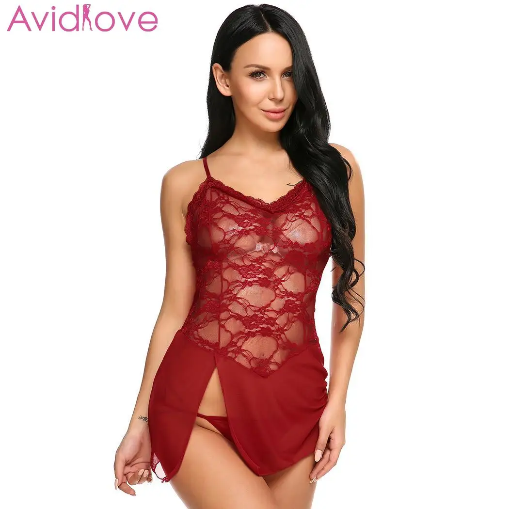 Avidlove сексуальное женское нижнее белье летнее кружевное ночное с v образным
