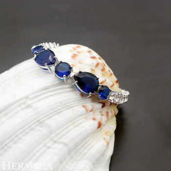 

Hermosa Jewelry big Shiny Silver Color Bracelets7 inch17cm