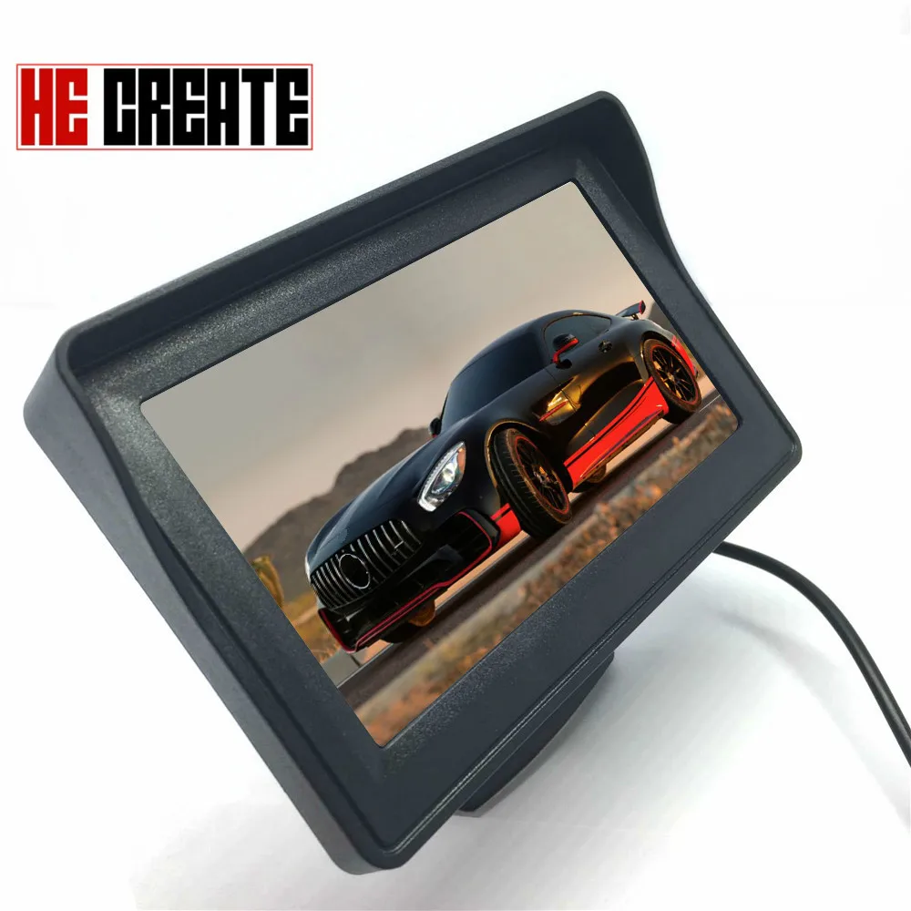 HE CREATE top fashion TFT LCD Car Monitor 4 3 Screen For RearView Reverse font b