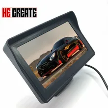 HE CREATE top fashion TFT LCD Car Monitor 4.3″ Screen For RearView Reverse Camera Display HD Digital Color 4.3 Inch PAL/NTSC