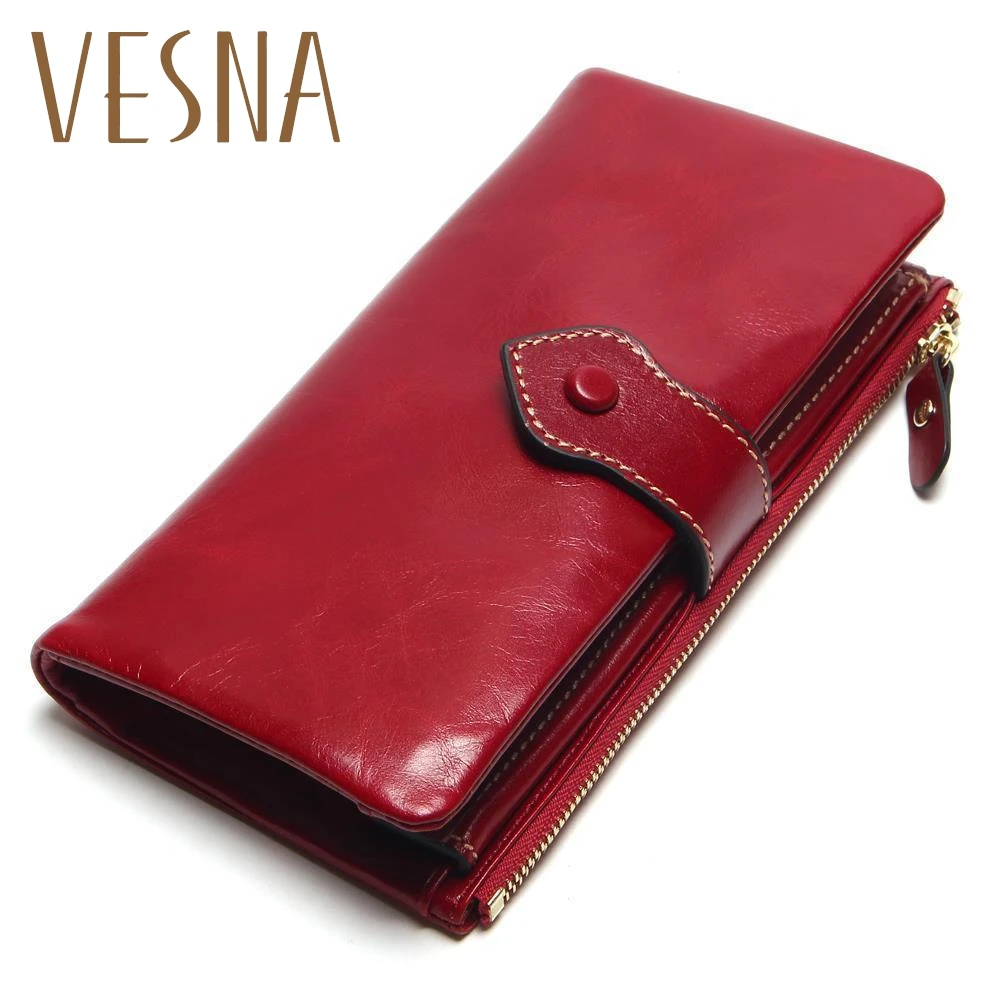 Female Fashion Leather Women Wallet European And American Style Genuine Leather Wallet Brand Long Lady Purse Cow Leather Wallets Female Fashion Leather Women Wallet European And American Style Genuine Leather Wallet Brand Long Lady Purse Cow Leather Wallets