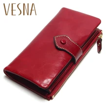 Female Fashion Leather Women Wallet European And American Style Genuine Leather Wallet Brand Long Lady Purse Cow Leather Wallets Female Fashion Leather Women Wallet European And American Style Genuine Leather Wallet Brand Long Lady Purse Cow Leather Wallets