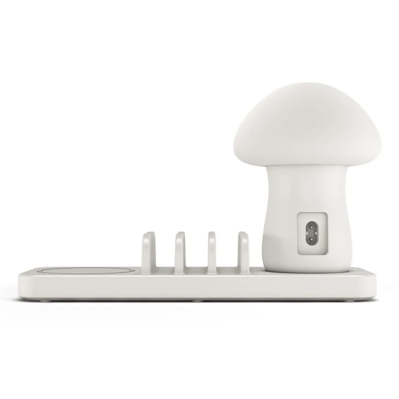 

Multiple USB Phone Charger Mushroom Lamp Charging Station for Multiple Devices 3 USB Ports with Wireless QC 3.0 USB charge