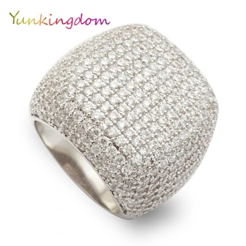 

Yunkingdom inlay 366Pcs AAA+cubic zirconia rings for women anniversary luxury party fine ring female