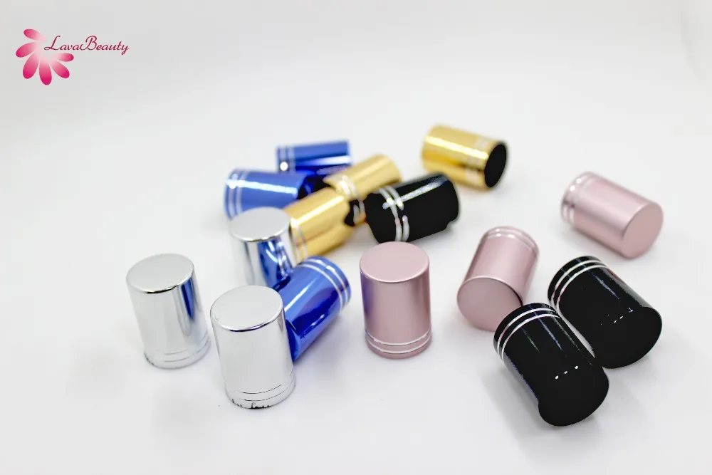 

Free Shipping Metal texture Colorful Cap for Eyelash Extensions Glue Packaging Bottle Liquid Packing Container 10pcs/Lot