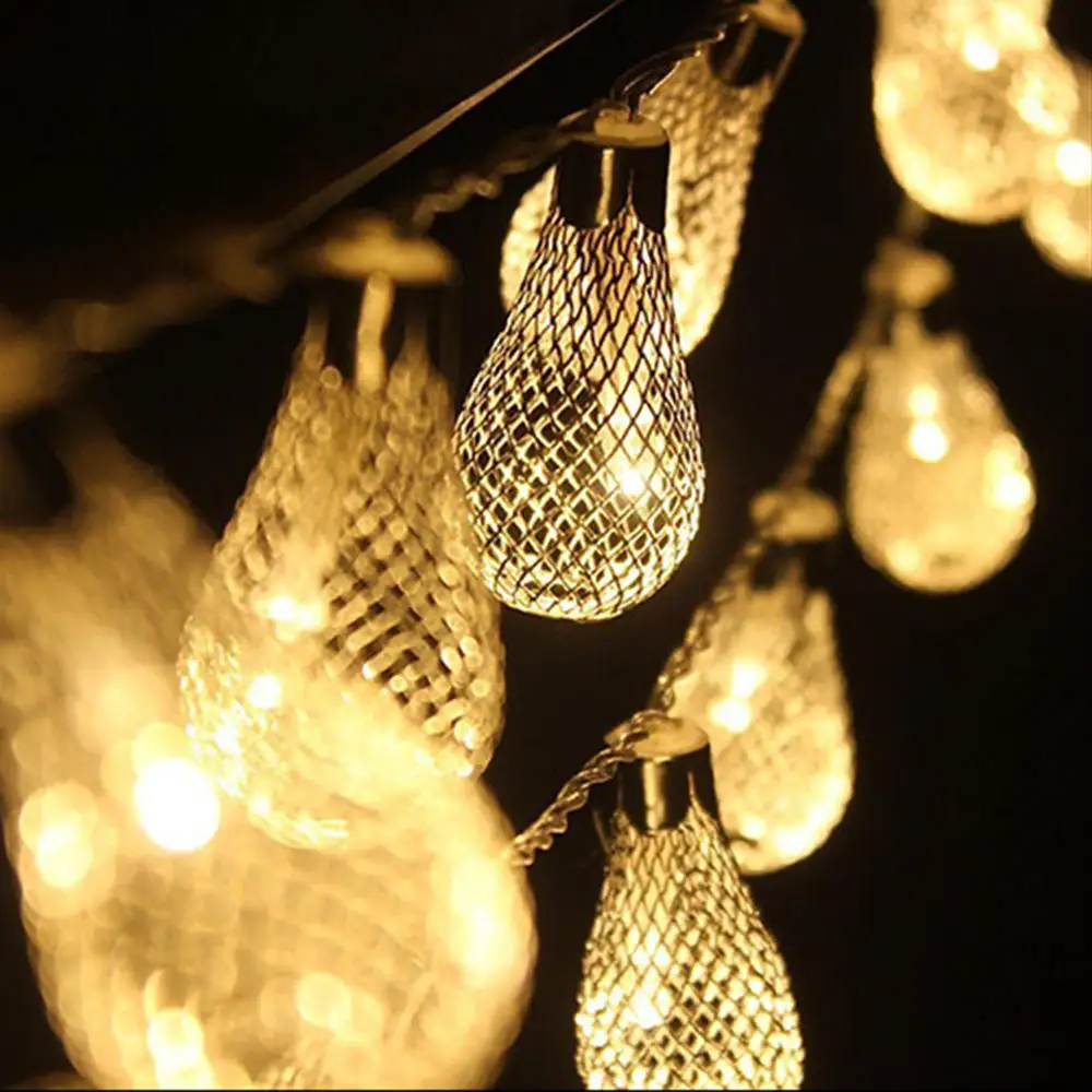 

Hanging Christmas Lantern mesh bulb Shape String Lights LED Lights Halloween Holiday Wedding Decor