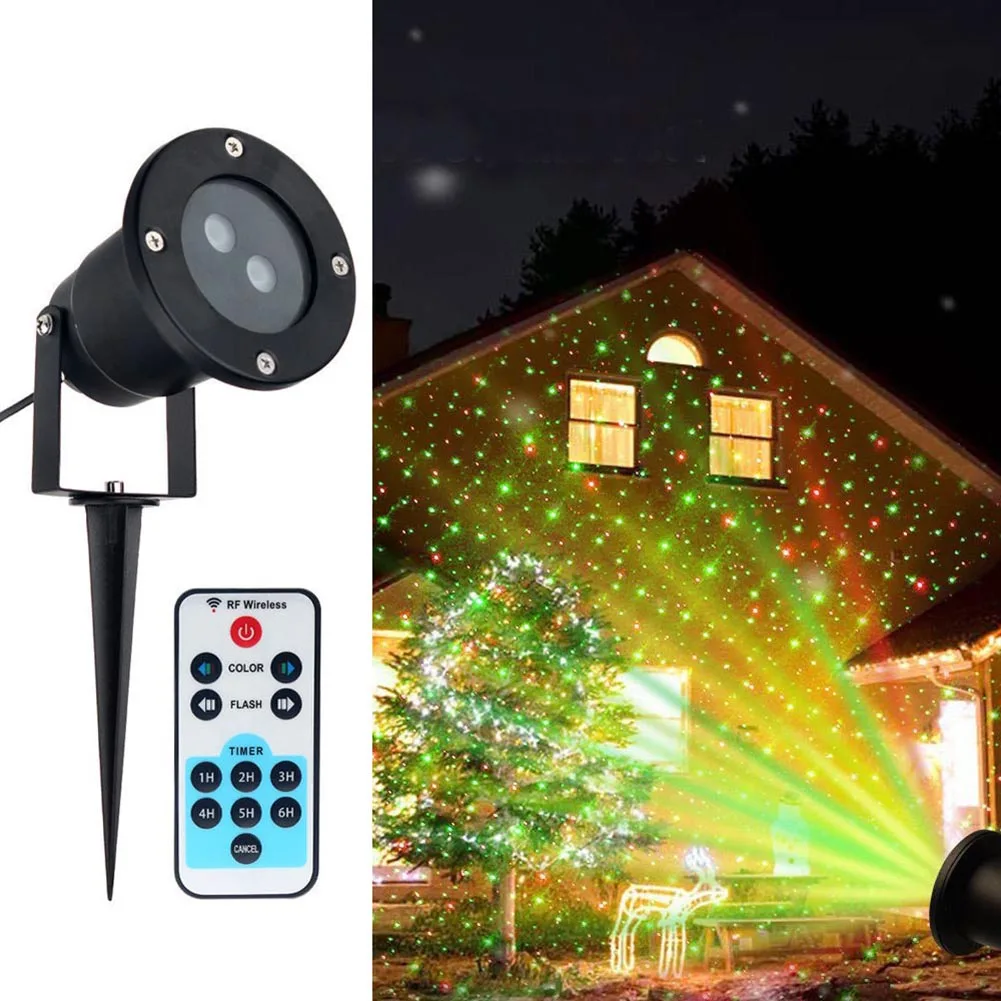 

N 12V 5W EU/AU/UK/US Plug Outdoor Moving Spotlight Garden Waterproof Christmas Stage LED Laser Landscape Lighting Lamp--