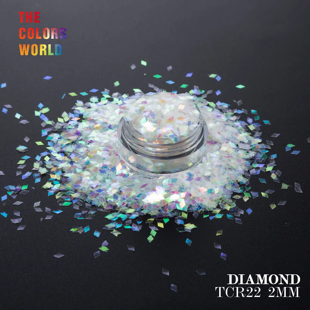 

TCT-179 Iridescent Rainbow Colors Rhombus Shape 2MM Glitter For Nail Art Decoration Henna Nail Gel Manual DIY Crafts Decoration