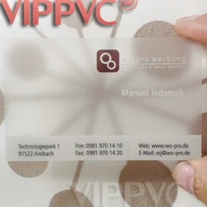 

High Quality transparent pvc membership card