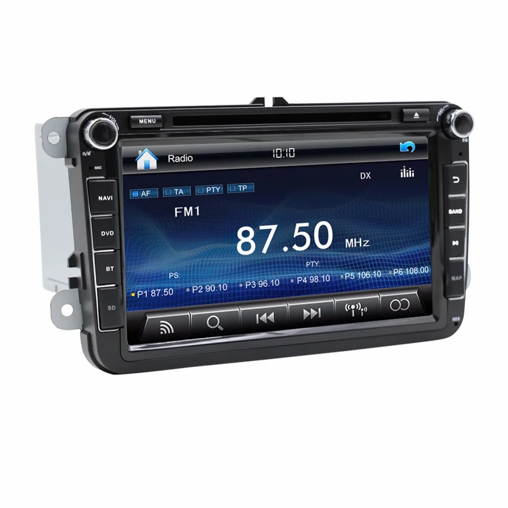 Top 8 Inch 2 Din Multimedial Car DVD GPS Navigation For VW GOLF 6 New Polo New Bora JETTA B6 PASSAT SKODA 3G USB BT IPOD FM RDS Map 2