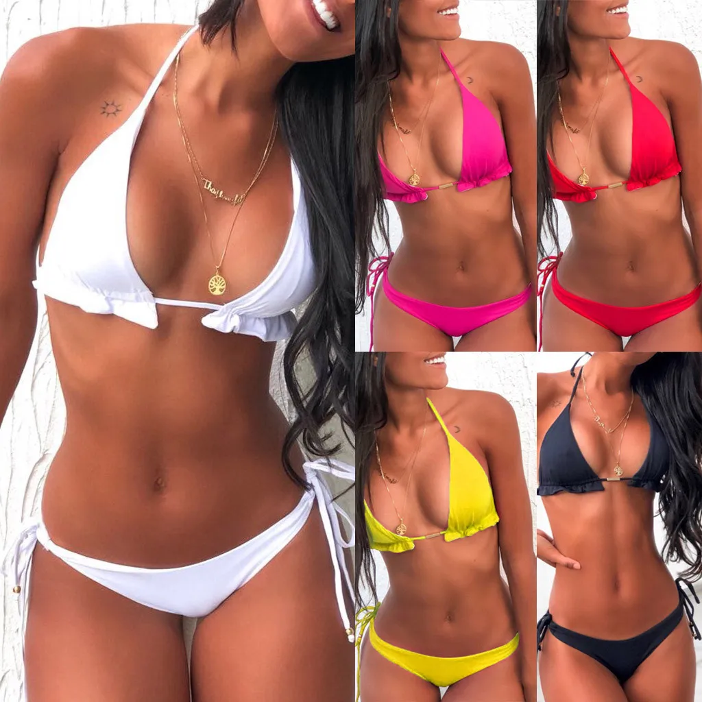 

women's swimsuits Print Push-Up Padded Bra Beach separate swimsuit bikini push up Set Swimsuit Beachwear Swimwear biquini