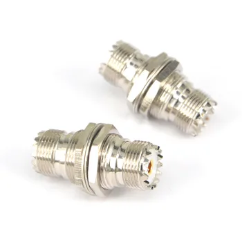 

10 Pieces UHF Female Nut to SO239 Jack Nut Panel Mount Connector Adapter Straight F/F
