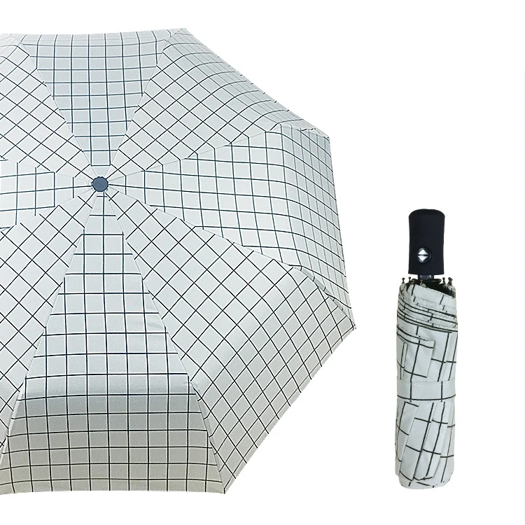 1 шт. автомобильный запасной зонтик образец решетки автоматический трехскладной складной Защита от Солнца Ветрозащитный зонтик