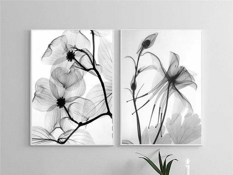 

Nordic Decoration Minimalist Flower Plant Wall Art Canvas Painting Poster Print Abstract Picture for living room Decoration