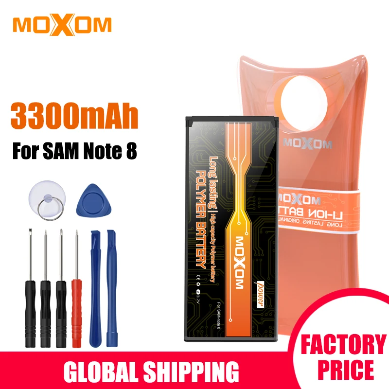 Сменный аккумулятор MOXOM EB-BN950ABE для samsung GALAXY Note 8 N950 N950F N950U N950N 3300 мАч аккумулятор для телефона+ Инструменты