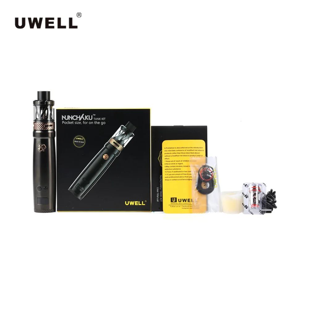 Uwell Nunchaku комплект и 5 мл танк распылитель uwell nunchako катушка электронная сигарета большое облако 80 Вт низкая мощность Vape танк