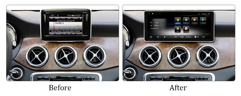 Cheap MEKEDE Car Multimedia Player 4G LTE 3+32G Android 7.1 Car DVD radio audio GPS player For Benz GLA Class X156 2013-2017 2