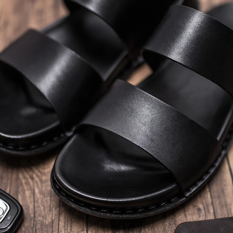 M-anxiu/мужские выразительные сандалии с открытым носком из мягкого ТПУ, прошитая подошва г. Летние модные пляжные Нескользящие дышащие сандалии на липучке
